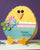 Egg shape Happy Easter Card